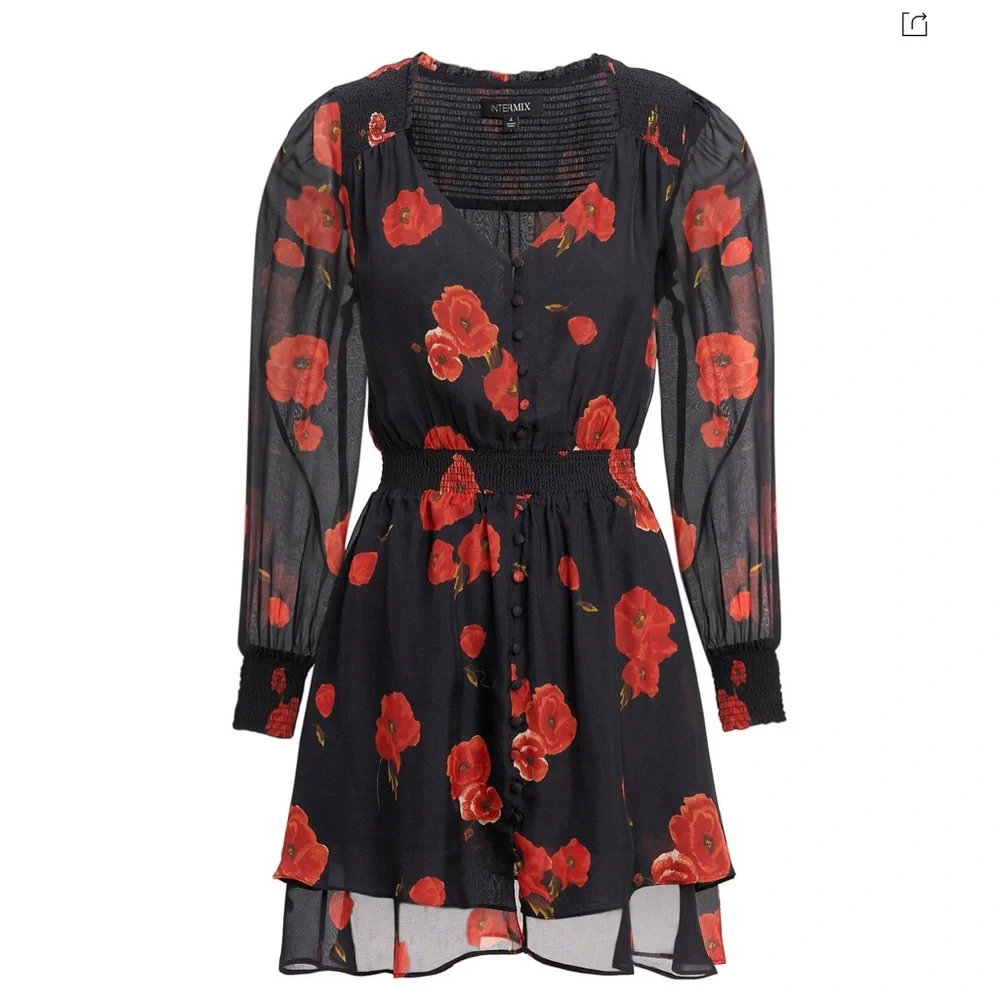 Intermix Kayla dress, size 6, super flirty short dress. - Picture 3 of 13